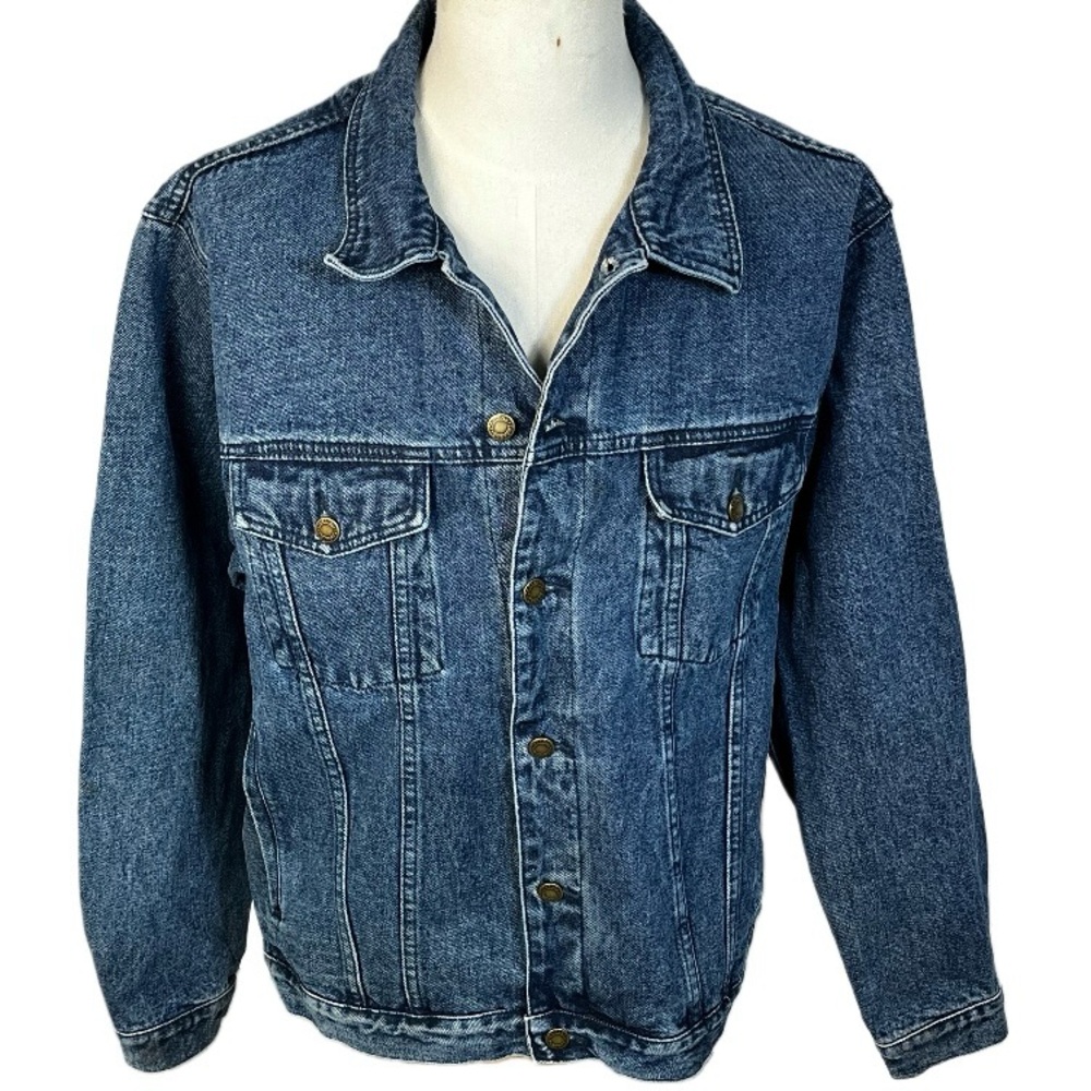 Vintage Cabela’s Y2K Men’s Heavyweight Jean Jacket Cotton Sz L Western Heritage